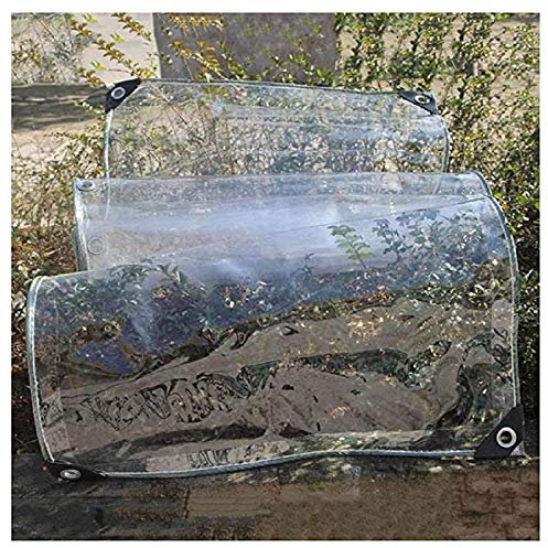 NA LIJINBO Abdeckplane Holz,Wasserdicht Plane PVC Sonnenschutz Feuchtigkeitsbeständig Warm Halten Transparente Abdeckungen Zum Draussen Garten Dach Windschutz, Größe Angepasst