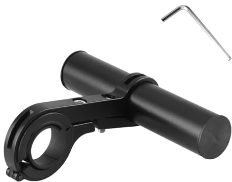 TRIWONDER Fahrrad Lenker Erweiterung, Doppel-/Einzel-Erweiterungshalterung, Kompatibel mit GPS, Sportkamera, Smartphone und Taschenlampe (Aluminiumlegierung - Einzelklemme - 10 cm)