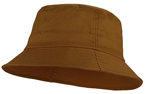 Umeepar 100% Baumwolle Fischerhut Sonnenhut Sommerhut Hut for Damen Herren (DE/NL/SE/PL, Alphanumerisch, Einheitsgröße, Braun)