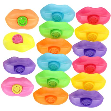 Toyvian 20 Stück Sportpfeifen Lustige Pfeifen Aus Kunststoff In Lippenform Kindergeschenke Musikspielzeug Kinder Outdoor-Spielset Spielzeugpfeifen Lippenpfeifen， Kinderpfeifen Aus