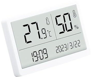 Room Thermometer, Indoor Hygrometer Thermometer, Humidity Meter, Humidity Gauge, Temperature and Humidity Monitor with Dual Sensors for Baby Room, Bedroom, Reptile Pets, Plants, Greenhouse office