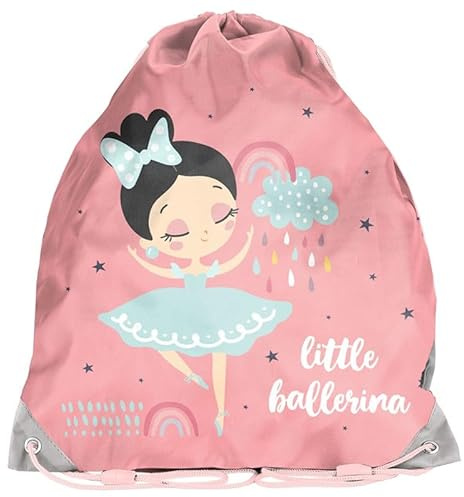 PASO Ballerina, unisex barn sportväska, 38 x 34 cm, rosa, 38 x 34 cm