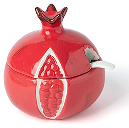 Azucarero, recipientes for especias, azucarero de frutas con tapa y cuchara, azucarero colorido, botes de azúcar de café de cerámica, tarro de azúcar for especias, salero, bote for condimentos, limón,