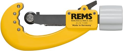 REMS RAS CU-INOX (Ø 8-42 MM, 3/8-1 5/8, Rohrabschneider für Kupfer-/ Stahlrohre, mit Schneidrad, Rohrtrenner) 113385 R