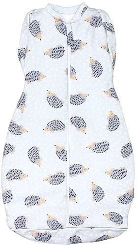 TupTam Baby Pucksack Swaddle Bag Wattiert Babyschlafsack unisex, Farbe: Wattiert 2.5 TOG/Igel Grau, Größe: 0-3 Monate