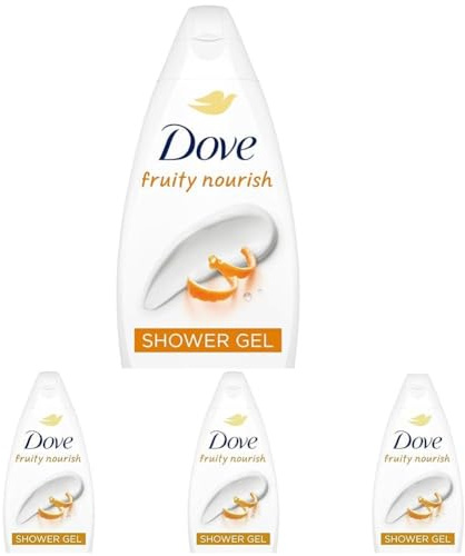 Dove Gel de Ducha Cuidado Frutal Limpieza delicada para una piel suave, 720 ml (Paquete de 4)