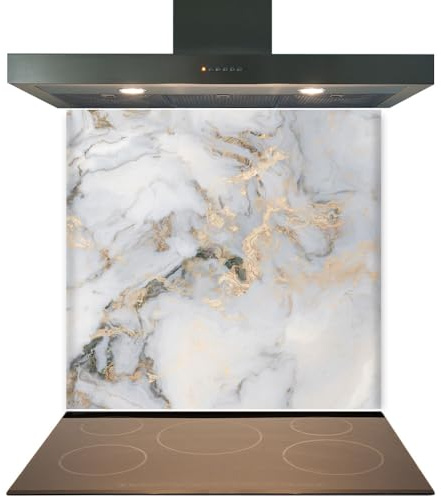 C2G Printed Toughened Glass Splashback for Kitchen, Tempered Heat-Resistant Glass Splashbacks with Polished Edges for Cooker and Hob Backsplash (Design 2067, 60 x 80cm)
