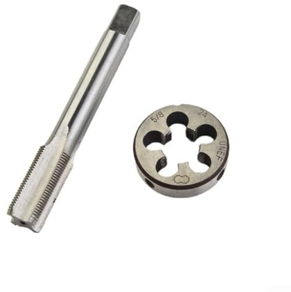 OYSKGNCMW Set di Maschi e filiere, Maschi e filiere per Filettatura Tonda, Set di Maschi e filiere con Filettatura Destra UNEF da 5/8 pollici-24 per Accessori per Macchine