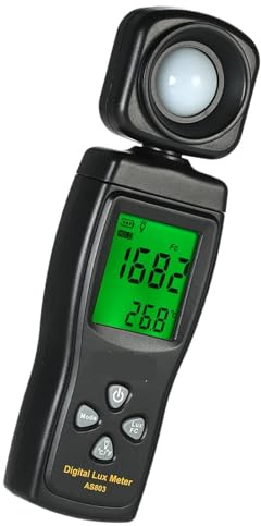 Luxmetro portatile, Misuratore di luce Lux/Fc Fotometro Fotografia LCD Luxmetro digitale Illuminometro integrato Tester ambientale Strumento spettrometro