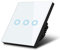 Maclean Energy Interruttore touch Adattatore LED Elegante e Moderno (Bianco, Triplo Rotondo)