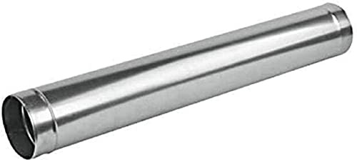 Metal Rigid Pipe | Galvanised Steel Ventilation Tubing | Chimney Liner Duct Tube | 1000mm / 1m (120mm)