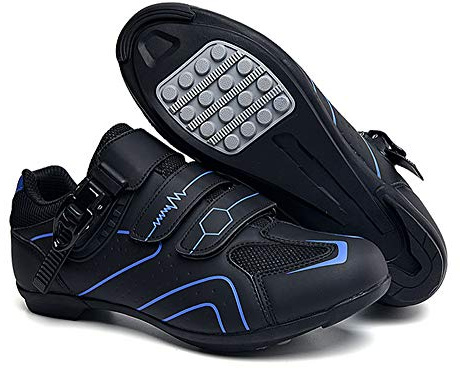 Earnmore Chaussures de Cyclisme Antidérapantes pour Vélo de Route et de Montagne en Fibre de Carbone Respirantes, Sport Assistées avec Bandes Réfléchissantes