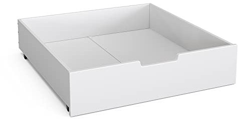 VitaliSpa Rollschublade Teddy, Schubladenbett mit Aufbewahrung, Weiß, 92 x 89 cm