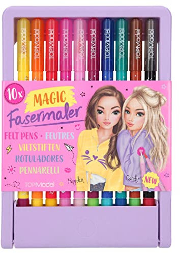 Depesche 10732 TOPModel Mobile mágicos de Doble Fibra Contiene 10 Dos Puntas Cada uno, Juego de bolígrafos para Escribir, Colorear y Decorar, Multicolor