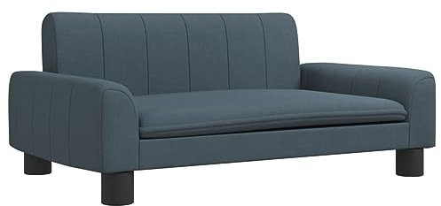 vidaXL Hundebett, Hundekissen mit weicher Polsterung, Hundesofa Hundecouch für kleine Hunde Haustiere, Haustierbett Katzenbett, Dunkelgrau Stoff
