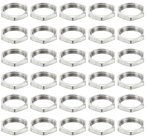 PATIKIL M12x0.75 Acciaio Dadi Esagonali 50pz Metrico Filettatura Dadi Viti Bullone Dispositivi Fissaggio Hardware Finitura Zincata per Lampade Macchinari Manutenzione 3mm Altezza