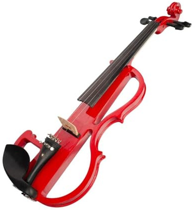 violino per principianti Set Di Violino Elettrico Violino Silenzioso A Corpo Cavo In Legno Massello Selezionato Con Cavo Audio Per Arco In Legno Brasiliano Custodia Per Violino