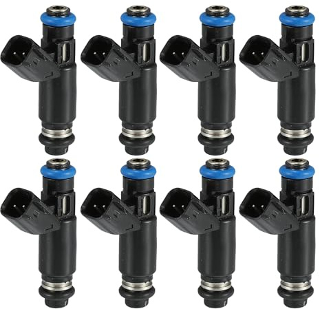 INFINAUTO Injecteur De Carburant, Buse D'Injection De Carburant Moteur No.12580426 Pour Gmc Sierra 1500 02-05 4.3L 4.8L Pour Gmc Sierra 2500 03-06 6.0L /6.6L Noir, 8 Pièces