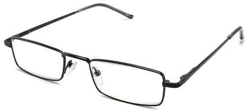 LANLANG Lesebrille mit blaulichtfilter für herren damen, Anti Eyestrain, Lesebrille mit 1,0-4,0 Dioptrien, Metall, Anti-Augen-Ermüdung, Leicht, ME-002