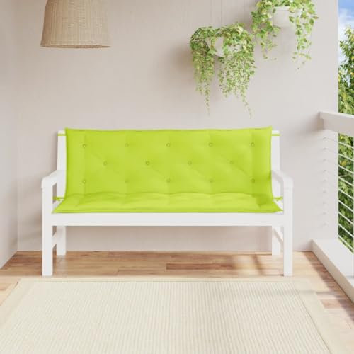 ZEYUAN Gartenbank-Auflagen 2 STK. Hellgrün 150x50x7 cm Oxford-Gewebe, Terrassenmöbel, Wetterfeste Bank, Outdoor Bank, Parkbank, Garten Banken, Deko Bank, Gartenmöbel - 361708