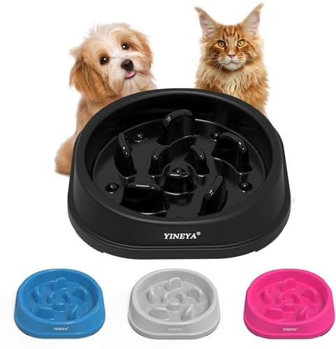 YINEYA Anti-Choking Slow Feeder Dog Bowls Small Size Dog, Slow Feeder Cat Bowl, Supplies and Puzzle for Pet