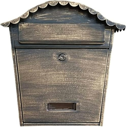 FLTRGO Boîte aux Lettres Murale Boîtes aux Lettres murales Boîte aux Lettres en métal avec Serrure Boîtes aux Lettres domestiques Boîte aux Lettres montée Facile à Installer ~/