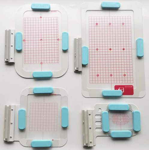 HONEYSEW 4-teiliges Metall-Magnetrahmen-Set SA437 SA438 SA439 SA441 für Brother/Babylock-Stickmaschine 1,8 m x 3,4 m 4500D 4700D 4750D 6000D 6700D 1500 1500D 2500 2800D 3500D NQ14 00E NQ. 1600E,