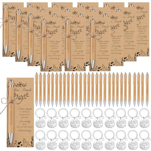 Augenstern 18 Sets Dankeschön Geschenke für Mitarbeiter Inspirierende Kugelschreiber Motivations Schlüsselanhänger Dankeskarte Kleine Abschiedsgeschenke für Kollegen Lehrer Schüler Büro