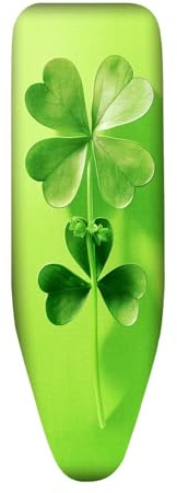 Copriasse da Stiro 140x45 Modello Verde Elastico Universale per Tutte Le Assi da Stiro, Resistente al Calore - Cordoncino di Fissaggio e Stretch-System - Facile da Cambiare