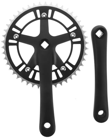 BESPORTBLE Pedalier VTT Alliage Ensemble Manivelle Simple Vitesse pour Vélos de Montagne et Vélos Pliants Urbains