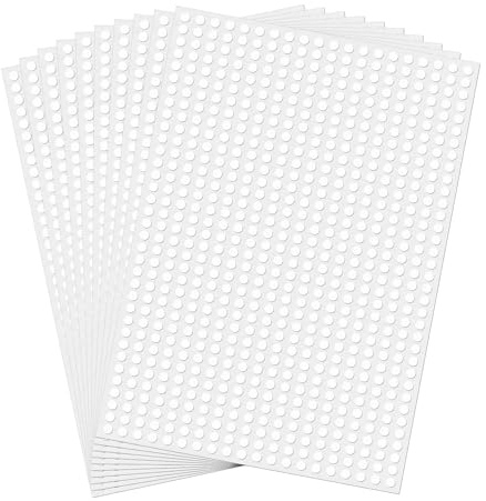 FINDAT 7000 Stück, 6.3 mm Klebepunkte Runde Punktaufkleber Etiketten Weiß | Selbstklebend, wasserfest, Vinyl, Kalender, Büro, Schule, Farbcodierung, Markierungspunkte