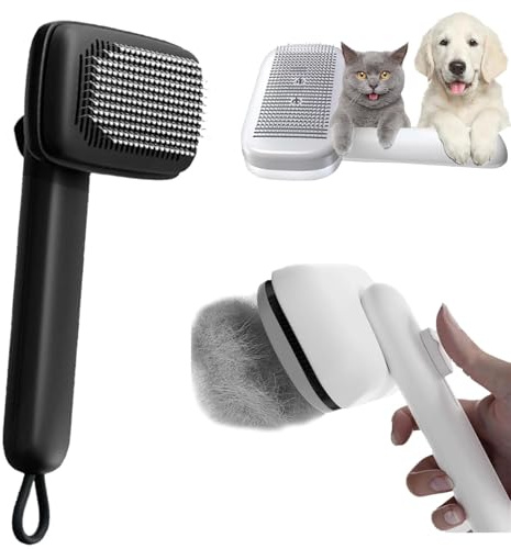 Piddy Ion Pet Brush, Piddy Ionbrush Hund, Piddy Ionbrush Ionen TierhaarbüRste, Befreit Das Fell Von Verfilzungen, Sanftes Entwirren Von Fell & Unterwolle (schwarz)