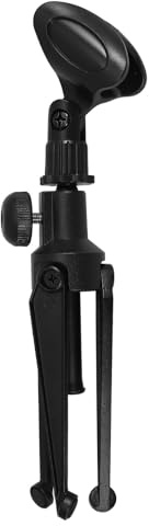 TEMPNAP Robuster Mikrofonständer aus Zinklegierung Höhenverstellbarer Desktop Mikrofonständer mit Stabilem Dreibeinigem Design für Schreibtischgebrauch