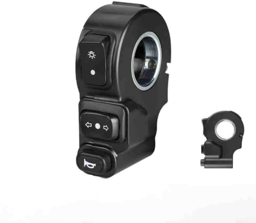 Jonikuper 3 in 1 Motorrad Lenkerschalter mit Scheinwerfer und Blinker für 22 mm Lenker, kompatibel mit Motorrädern und Elektrorollern