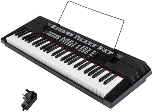 Maxmass 54 Keys Digital Piano, Electric Piano Keyboard with Music Stand, Record, Dual Speakers, 200 Rhythms & Tones, 60 Demos, Portable Electric Keyboard Music Pianos Instrument for Beginners Adults