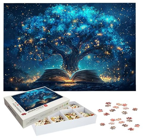 Puzzle 4000 Pezzi per Adulti Bambini, Puzzle Albero della Vita in Legno per Adulti, Puzzles Fantasia Impegnativi, Giochi Educativo per Famiglie, Rompecapo con Scatola per Regalo Donna e Uomo, -8224