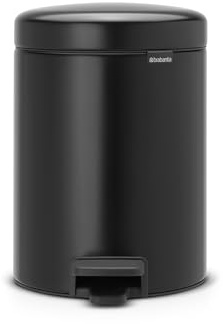 Brabantia 112928 Treteimer mit Inneneimer aus Kunststoff,stahl,Matt Schwarz,5 Liter