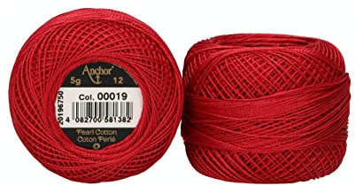 Ankare pärlgarn, tjocklek: 12, förpackning: 5G, löplängd: 56M 19 broderitråd