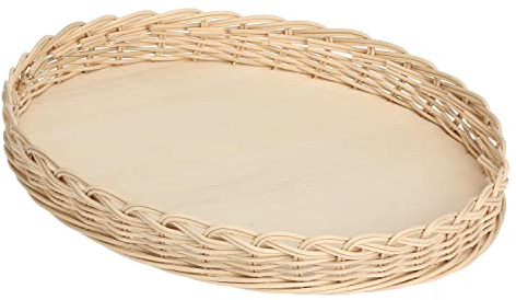 PORCELLANA Mimbre para Acanalado Frutas Plato cm 32, Porcelana, Multicolor, 0,1 x 0,1 x 0,1 cm