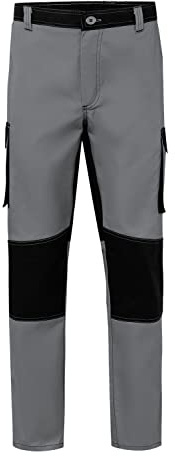 VELILLA 103020B; Pantalón Bicolor Multibolsillos; Color Gris y Negro; Talla 50