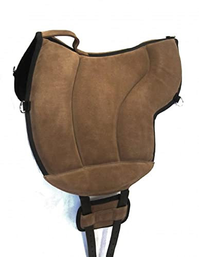 PS Pferdeartikel Wildleder ALIVIO Reitpad mit WBS Kanal & Kammeraufbau durch befüllbare Filzkissen - klettbar- Farbe Cognac-Hazelnut