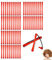 60 Bigodini per Capelli Rullo per Capelli Antiscivolo Bigodini in Plastica per Onde Fredde Bigodini Corta con Elastico in Gomma Bigodini per Aste Permanenti per Parrucchieri