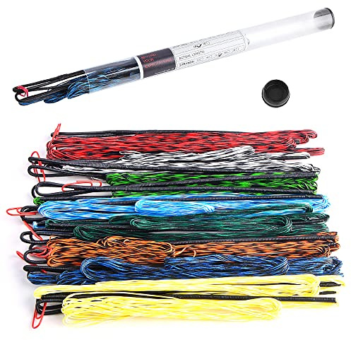 SHARROW Archery Dacron Bow String Handmade Replacement Bowstring 16 Strands for 68 70 inch Recurve Bow Longbow (Blue Black, AMO 68/ActuaL string length 164cm)