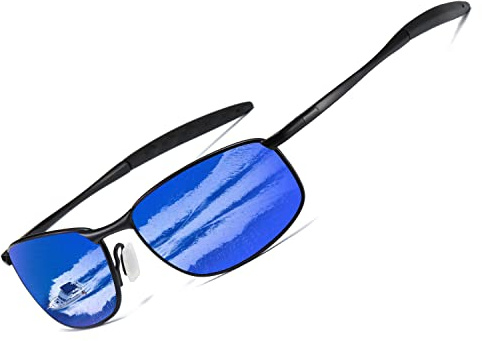 kimorn Polarisierte Sonnenbrille Herren Retro Rechteckig Rahmen Klassisch Unisex Gläser K0535
