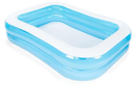 AQUASTIC Piscina gonfiabile da giardino per bambini, capacità 778 litri, dimensioni 262 x 170 x 50 cm, in vinile, versatile per tutta la famiglia, durevole, blu AIP-262R