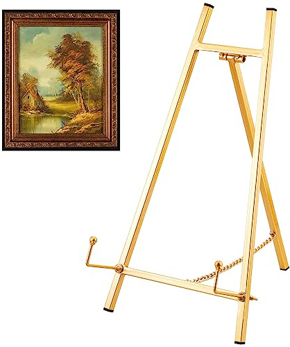 Leinuosen Metall-Staffeleiständer, 41,9 x 22,1 x 10,9 cm (H x B x T), Tisch-Staffelei, Ständer für Display, Stativ, Kunst, Bild, Spiegel, moderner Tellerhalter für Ausstellungsbuch, Foto