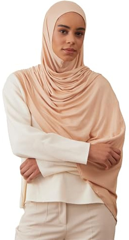 femple Instant Premium Jersey Hijab | Bequemer Hijab mit Vorgefertigten Sitz unter dem Kinn – Weich und Stretchig