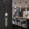 Lámpara de Araña Negra de Cristal Moderna, Lámpara Colgante de Cristal LED Regulable, Lámpara Colgante Ajustable en Altura Negra y Dorada Para Techo, Lámpara Colgante Para isla de Cocina, Comedor