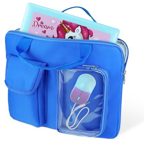 Annmore Carry Bag Compatible with Lexibook Educational and Bilingual Laptop, Compatible with VTech Genio My First Laptop, Blue