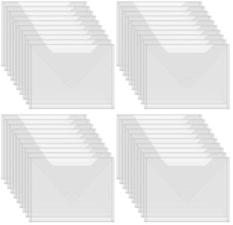 iFutniew Packung mit 40 großen Aufbewahrungsbeuteln, wiederverschließbare Kunststoffumschläge, 29,9 x 22,9 cm, Taschen für transparente Stempel, Schablonen und Papier für Scrapbooking